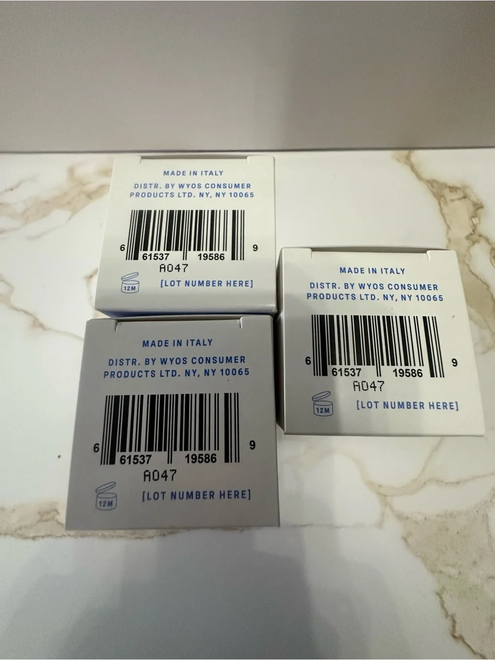 WYOS The Disappearing Act Shaving Stick - Light Blue & White (Set of 3) NIB